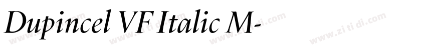 Dupincel VF Italic M字体转换